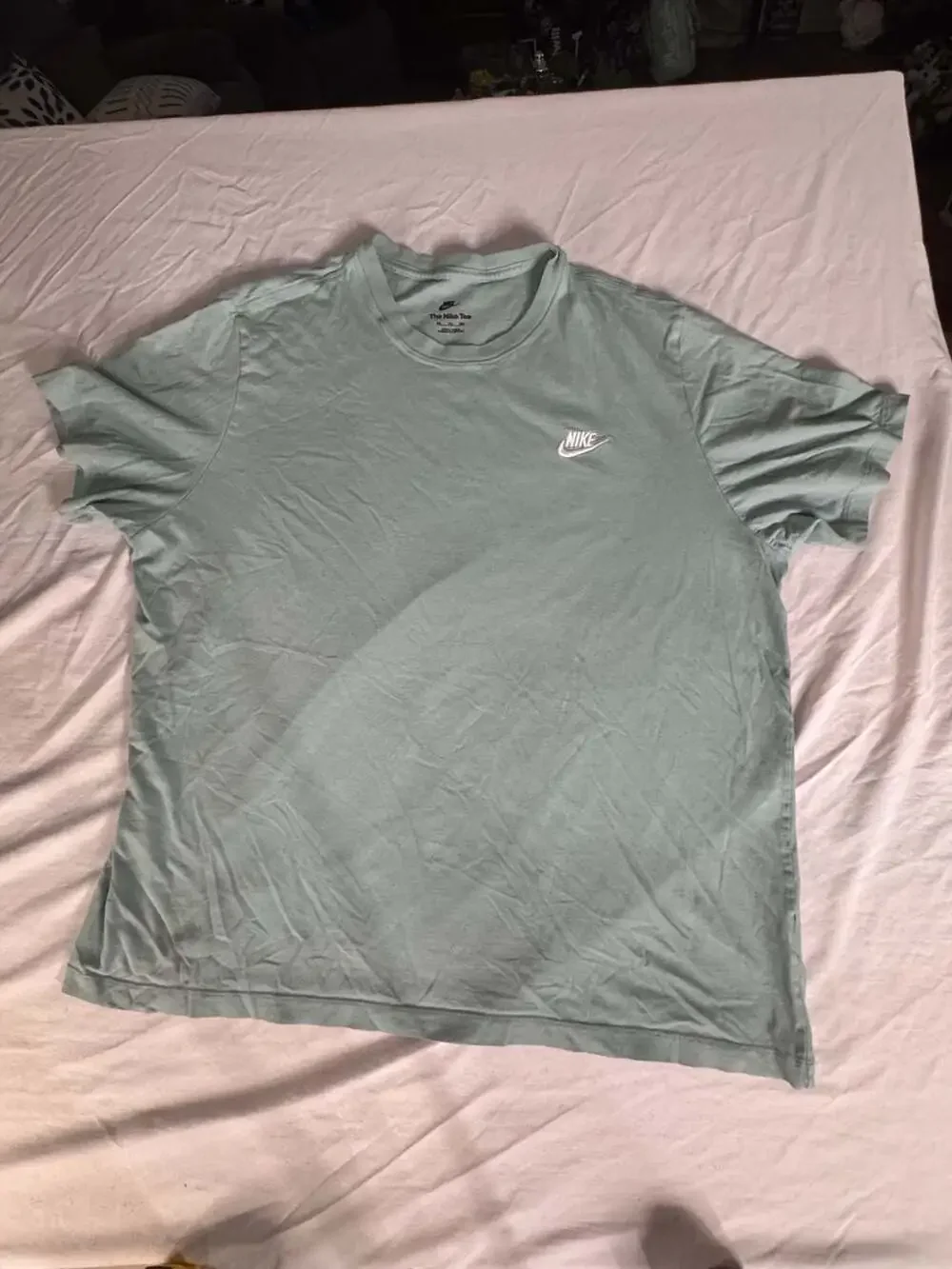 Nike The Nike Tee Men's Crew Neck Logo T-Shirt, Teal, Size XXL